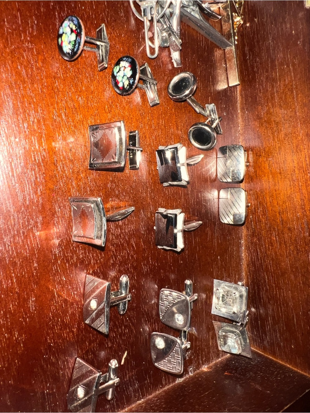 Silver-Tone Men's Cufflink Set - Assorted Designs
